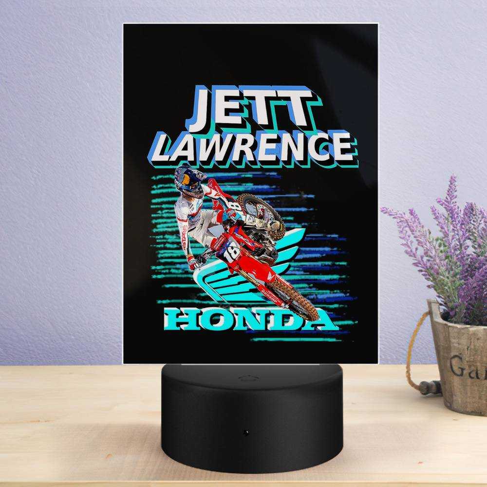 Jett Lawrence Lamp Classic Celebrity Night Light Mx Champ Motocross by Jett Lawrence Lamp with Plastic Base