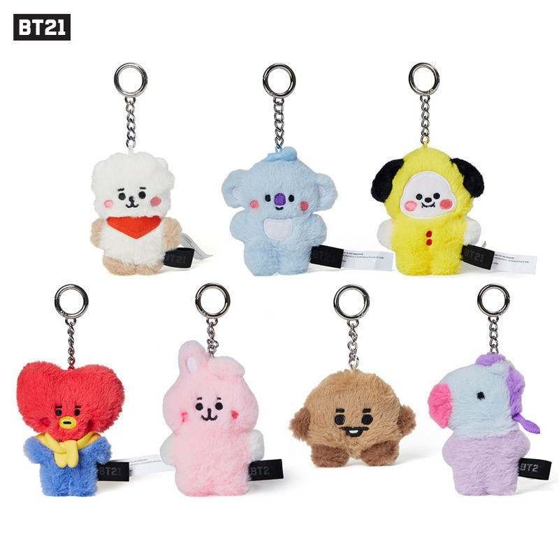 BT21 Plushies, Bt21 South Korea Bts 4.7In Doll Pendant Plush Doll Pendant  Key Chain Backpack Accessories
