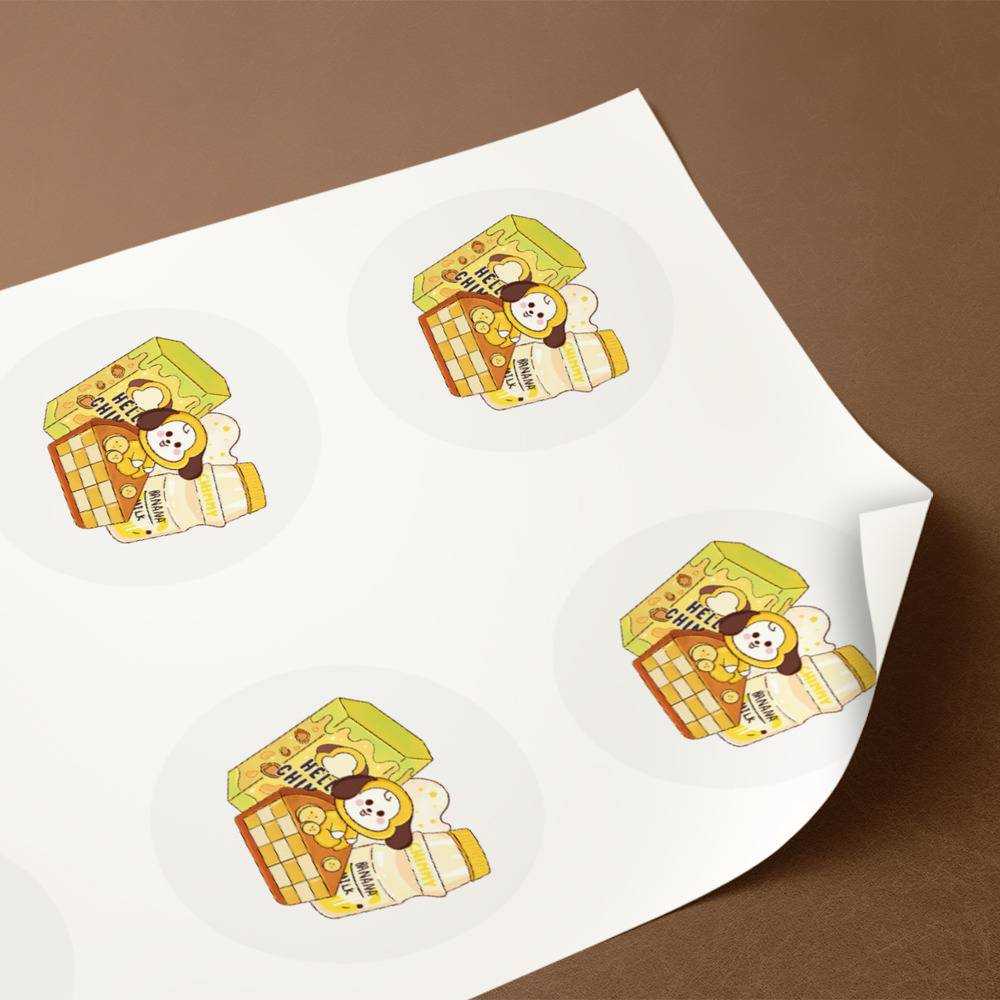 BT21 Round Stickers CHIMMY JIMIN Decorative Stickers