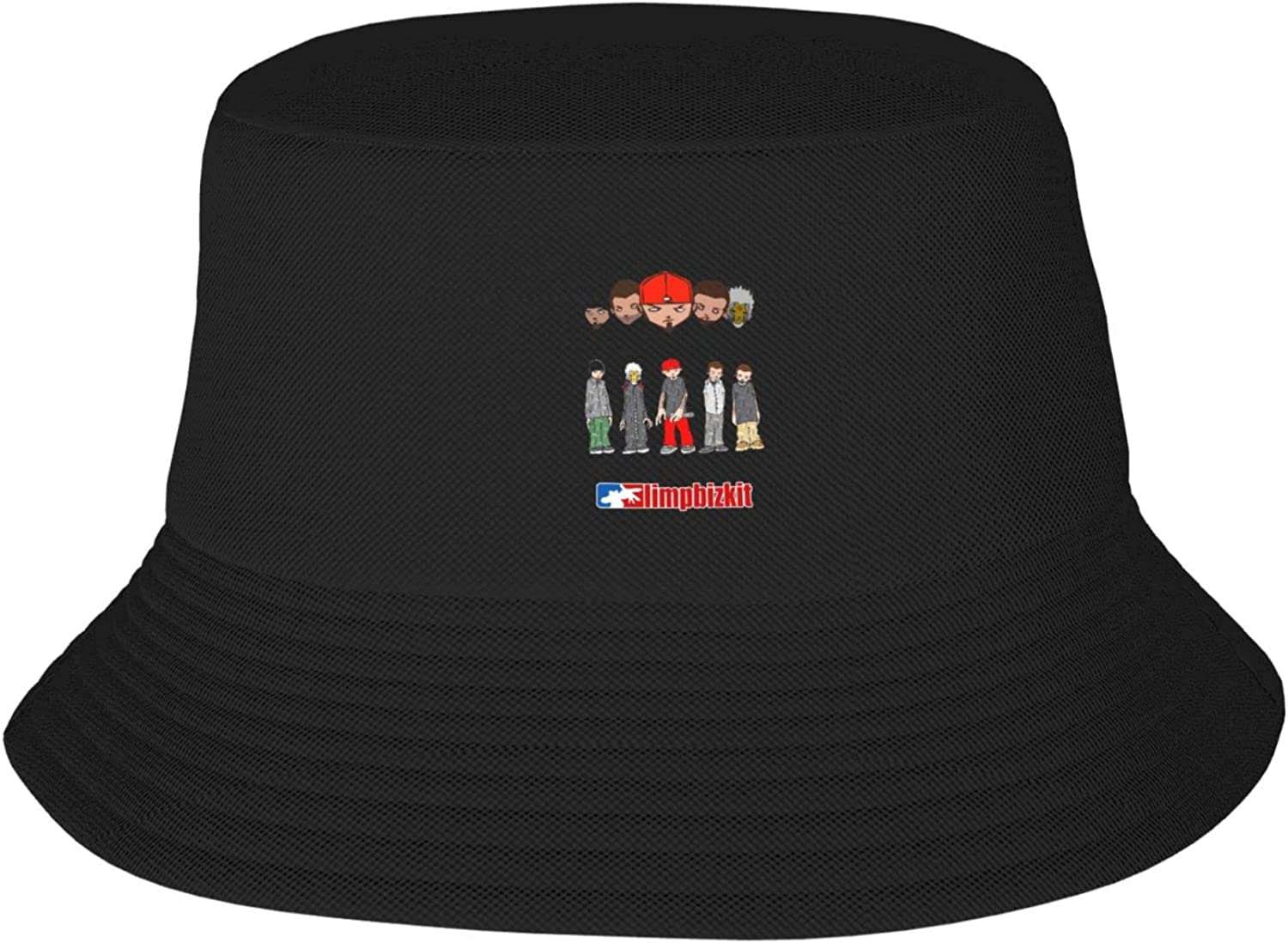 Bucket Hat for Women Men Limp Rock Bizkit Band Bucket Cap Unisex Black Limp bizkit Bucket#1