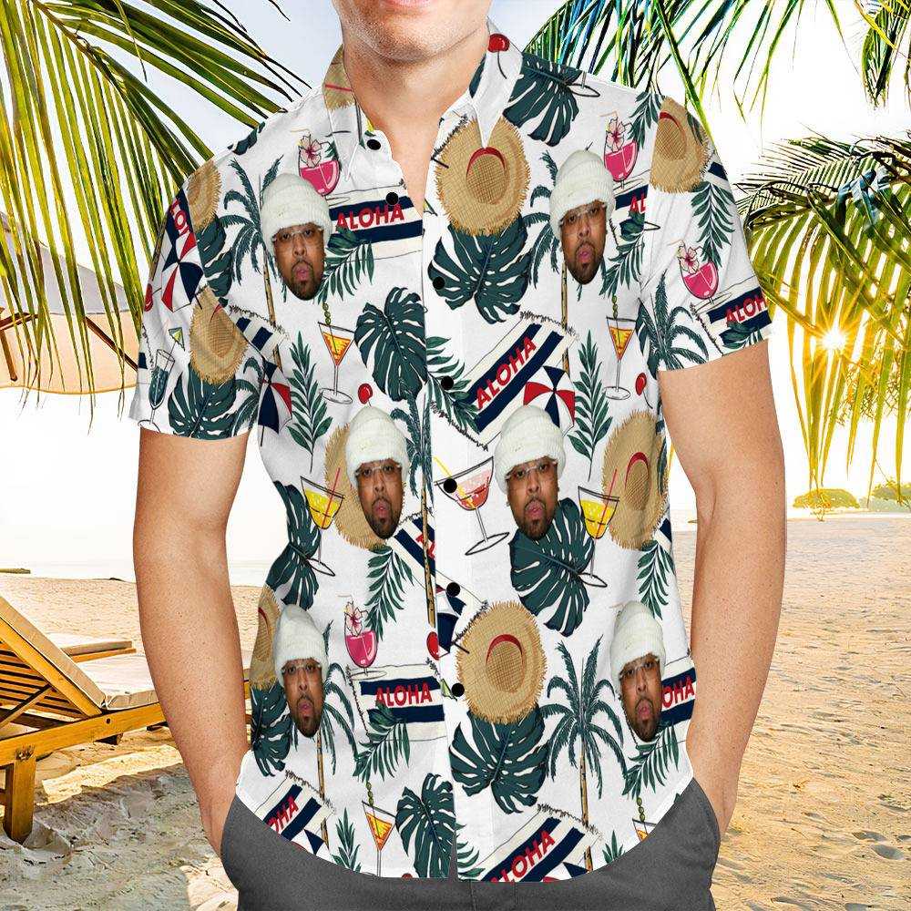 Westside Gunn Hawaiian Shirt Custom Photo Hawaiian Shirt Funny Sun Hats Hawaiian Shirt