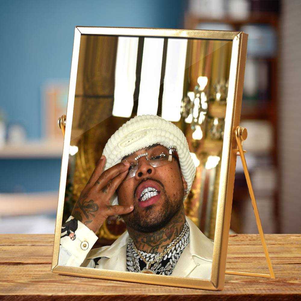 Westside Gunn Plaque Classic Celebrity Plaque Euro Step by Westside Gunn Plaque with Golden Frame