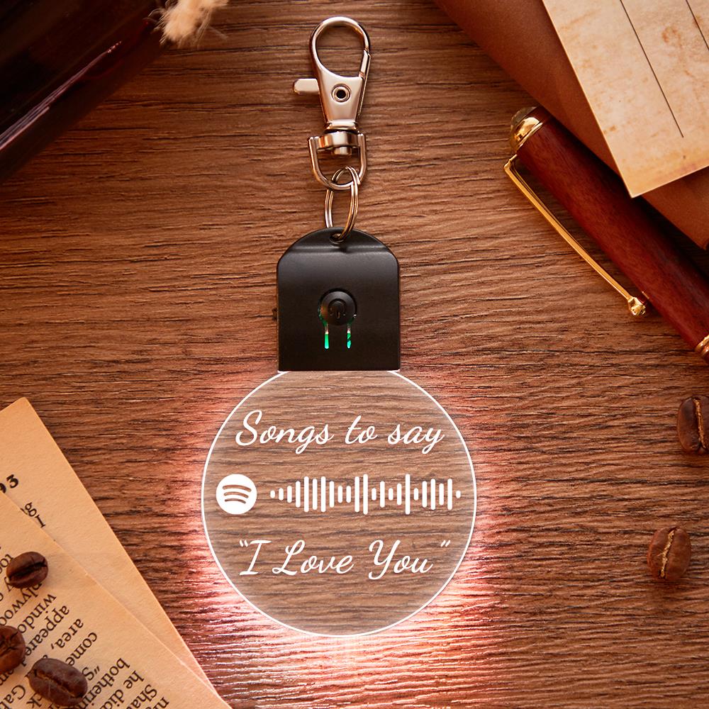 Custom Spotify Code Keychain 7 Colors Light Up Keychain My