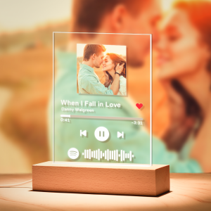 Custom Acrylic Spotify Code Music Plaque Night Light Anniversary Ideas for Girlfriend