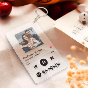 Custom Anniversary Gifts Spotify Code Music Keychain for Wife