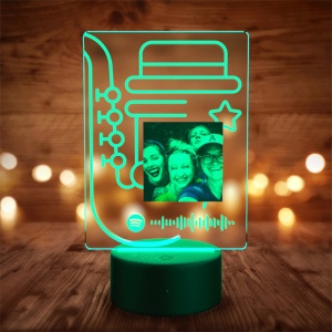 Custom Spotify Night Light with 7 Colors Personalized Night Light with Remote Control Saxophone