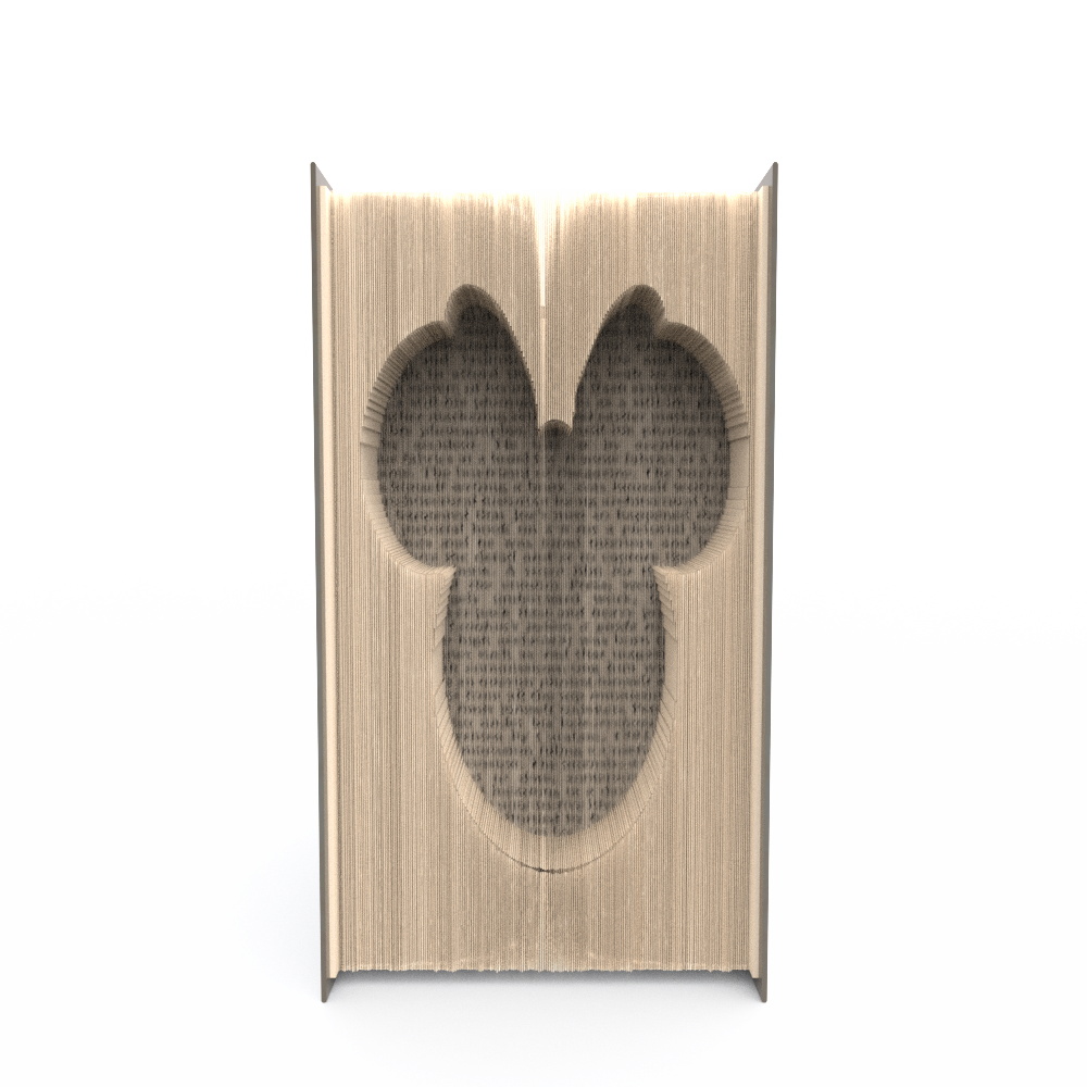Free Minnie Mouse Head Book Folding Pattern For Stunning Home Decor | bookfolding.store
