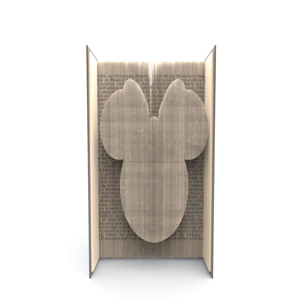 Free Minnie Mouse Head Book Folding Pattern For Stunning Home Decor | bookfolding.store