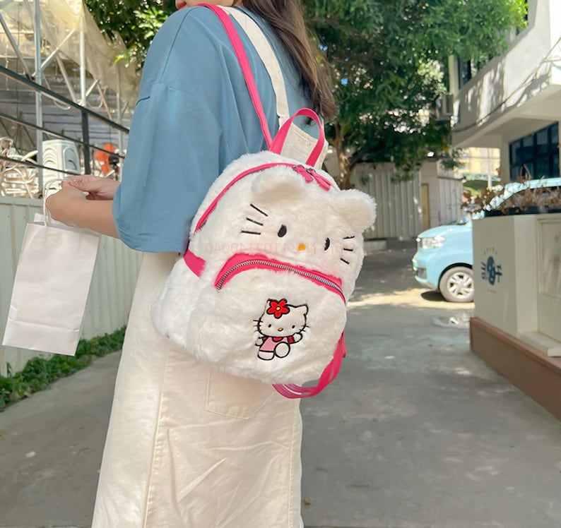Hello Kitty plush backpack red • Magic Plush
