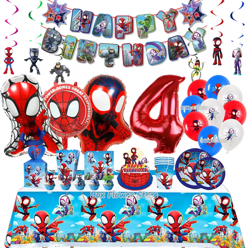 Spiderman Balloon Birthday Party Decoration