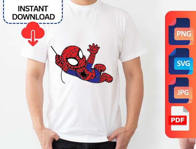 Spidey Svg, Spidey Bundle SVG PDF PNG Jpeg - Spidey logo Spidey Hero Svg#4