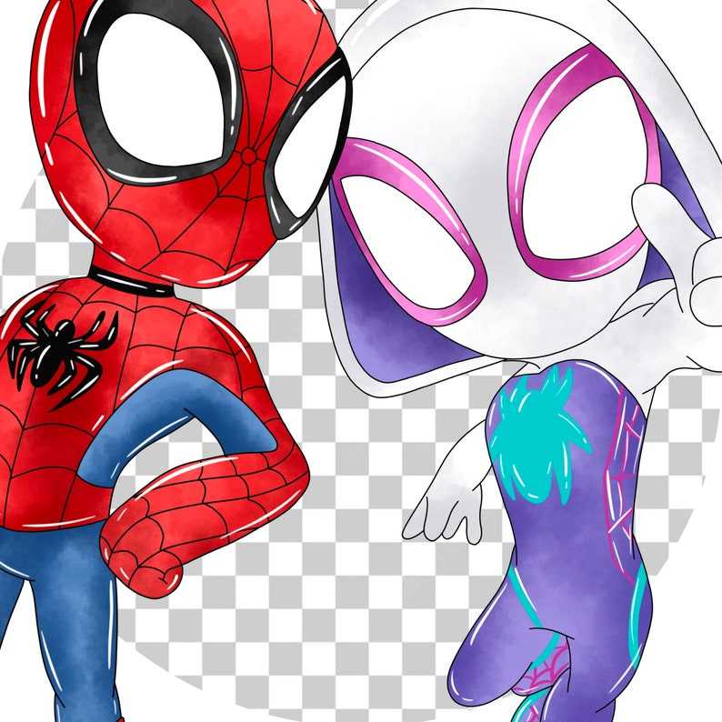 Spidey Clipart Spidey Amazing Watercolor Spiderdude Png | Watercolor Clipart Png#4