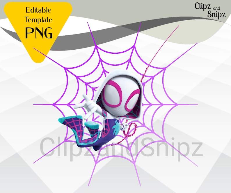 Spider Gwen PNG Spidey and His Amazing Friends Clipart Super Hero Instant Digital Download#1