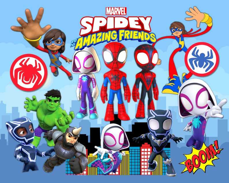 Spidey and his Amazing Friends Clipart PNG - Superhero Spidey - Birthday Party Gifts#4