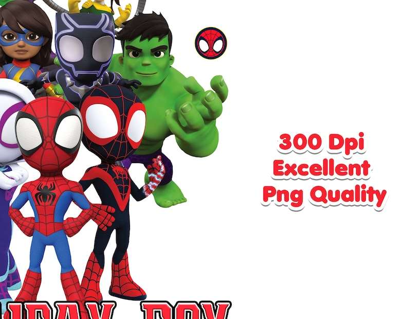 5th Birthday - Birthday Boy Png - Spider-man Birthday - Spidey and his Amazing Friends PNG Images#6