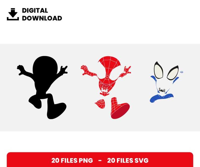Spidey and Friends Svg, 20 Clipart - Bundle Layered Svg - Spidey Svg - Amazing Friends Svg#3