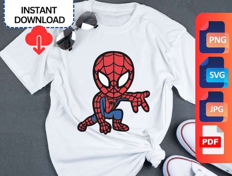 Spidey Svg, Spidey Bundle SVG PDF PNG Jpeg - Spidey logo Spidey Hero Svg#3