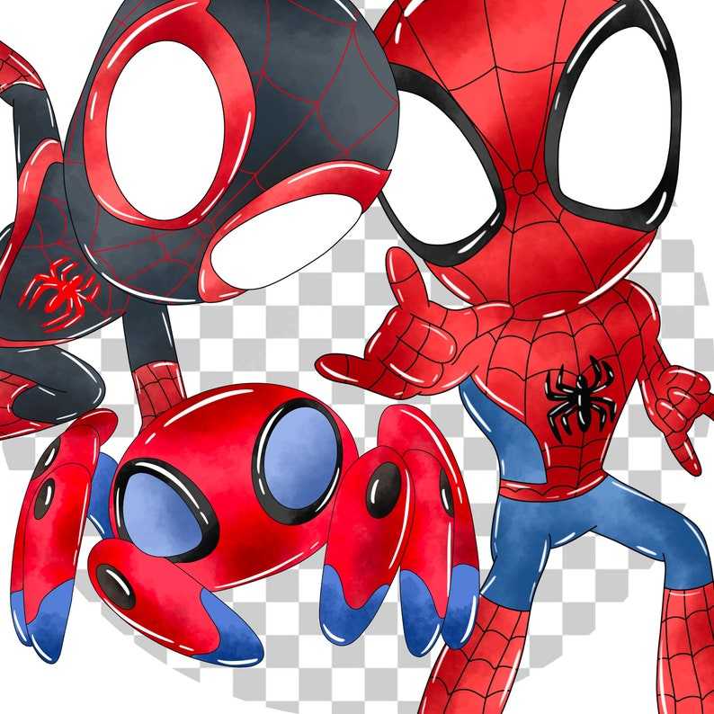 Spidey Clipart Spidey Amazing Watercolor Spiderdude Png | Watercolor Clipart Png#3