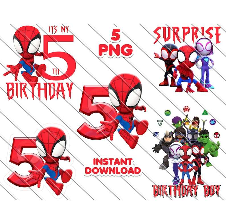 Spidey Birthday Svg Perfect for Crafting And Design Projects ...