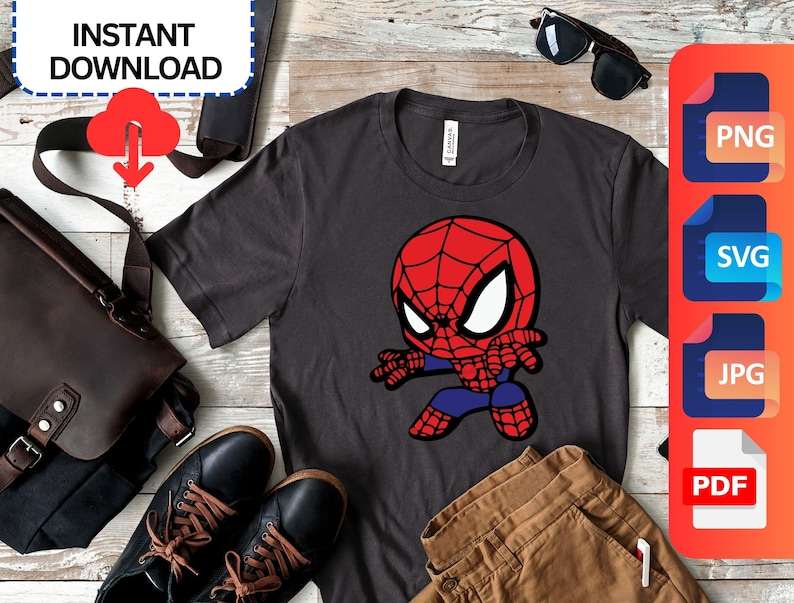 Spidey Svg, Spidey Bundle SVG PDF PNG Jpeg - Spidey logo Spidey Hero Svg#5