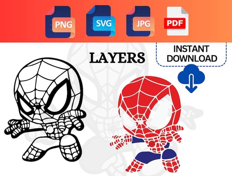 Spidey Svg, Spidey Bundle SVG PDF PNG Jpeg - Spidey logo Spidey Hero Svg