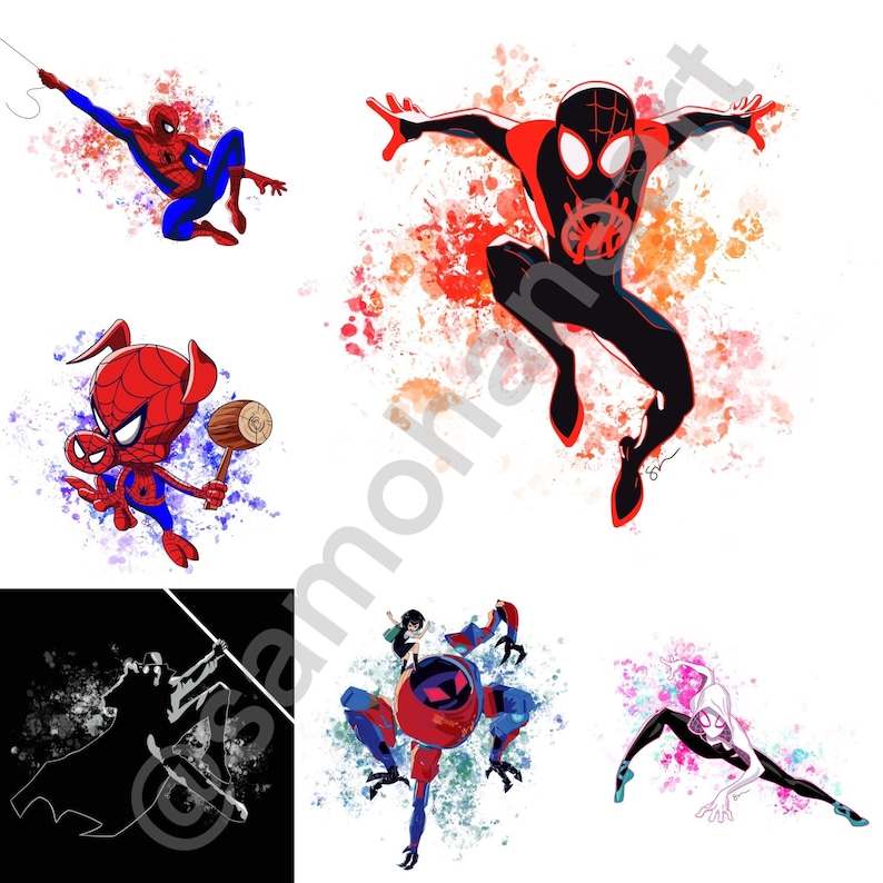 Marvel’s Spider-Man: Into the Spider-verse Iinspired Artwork for Instant Download#1