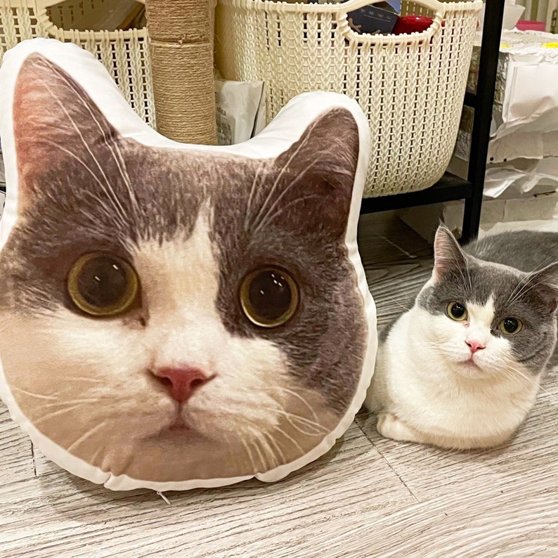 Custom cat 2025 face pillow