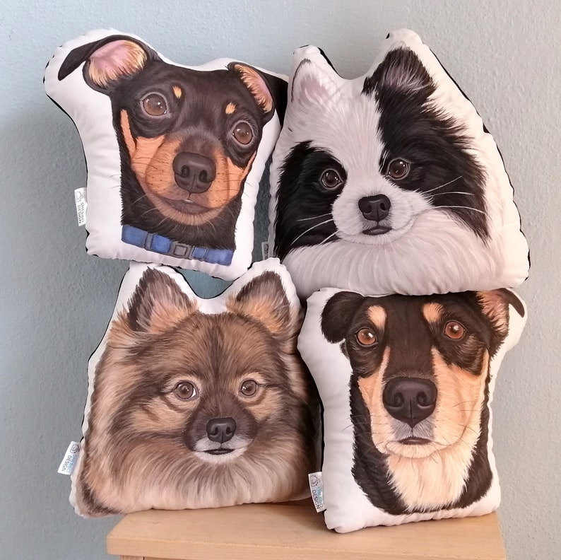 Custom dog shop face pillow