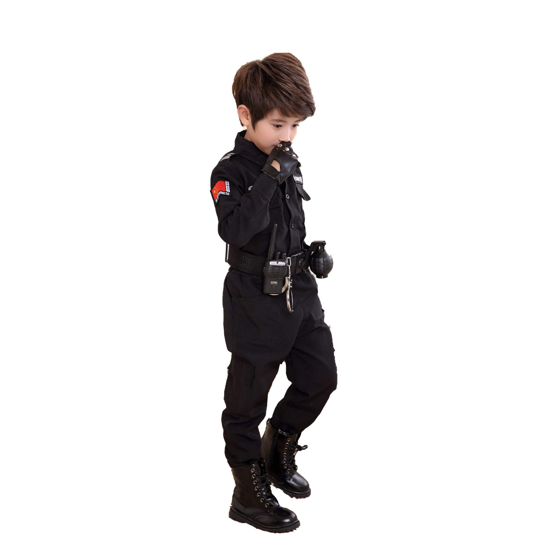 SWAT Team Vest Military Police Cop Fancy Dress Halloween Adult Costume  Accessory