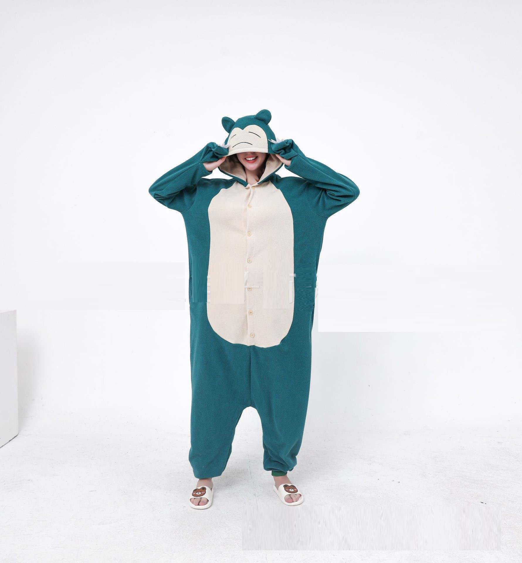 Adults One-piece Pajama, Animal Kigurumi Onesie For Men Women Full Body  Pyjama Cartoon Snorlax Pajamas Costume
