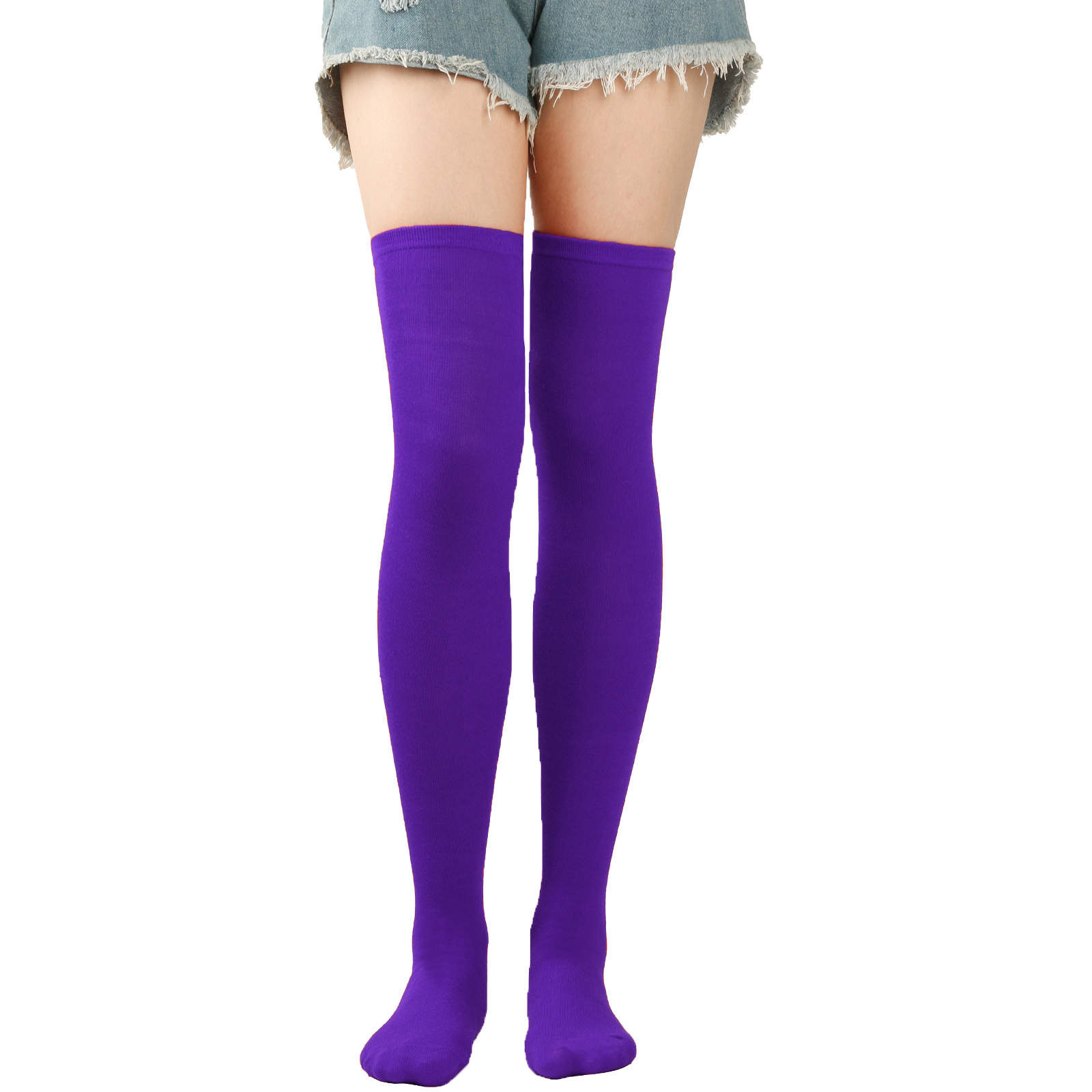 Purple Over The Knee Socks Starfire Cosplay