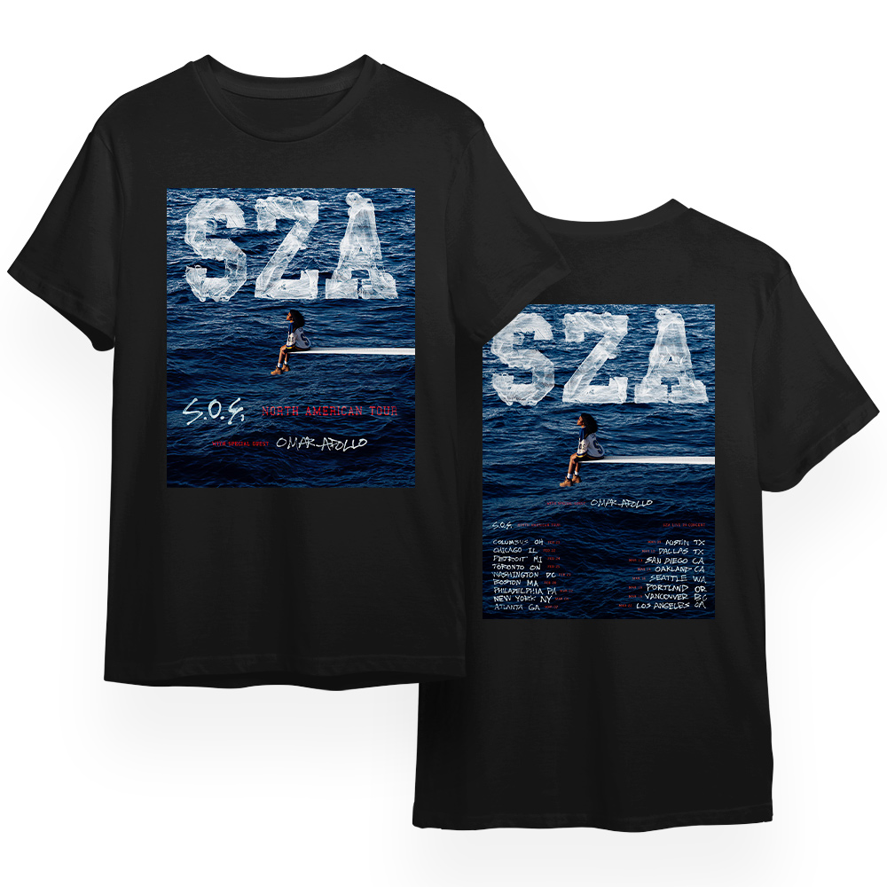 Blue SZA S.O.S Jersey, SOS Tour 2023 - Ink In Action
