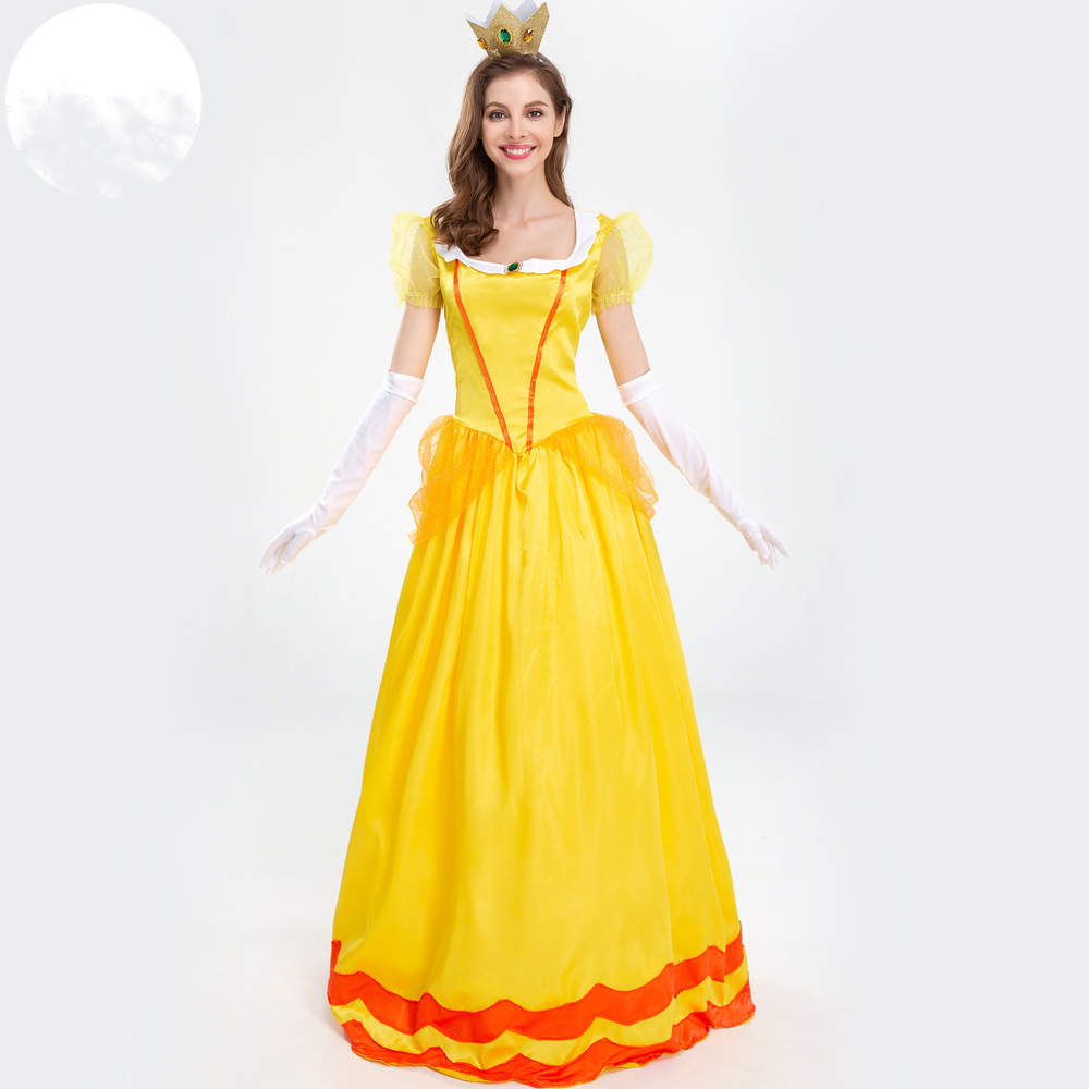 Princess Daisy Costume Dress for Women, Princess Peach Dress Up, Super  Mario Party, Womens Halloween Costume, Cosplay Costume -  Norway