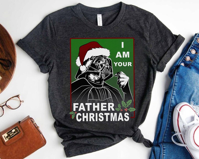 I Am Your Father Shirt Soft And Comfortable Santa Darth Vader Christmas Graphic T-Shirt