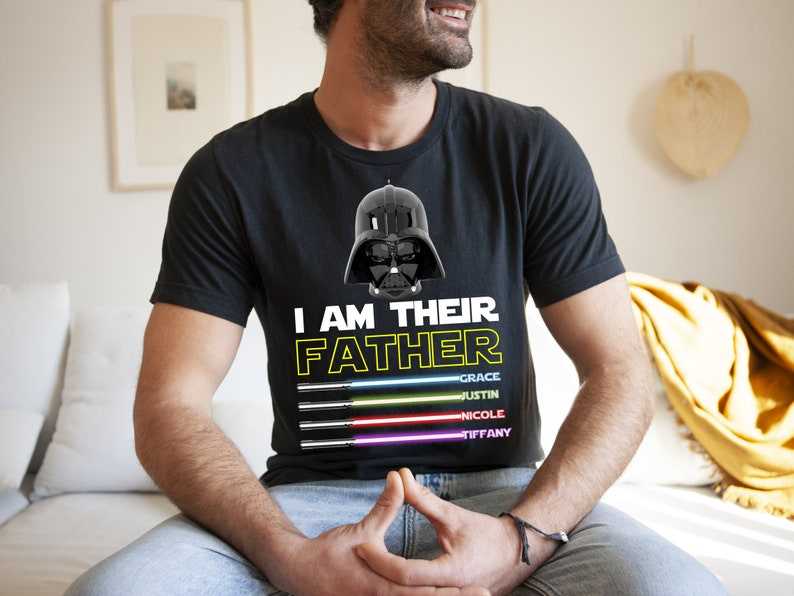 I Am Their Father Personalized Shirt Soft And Comfortable Light Saber With Kids Names Shirt#1