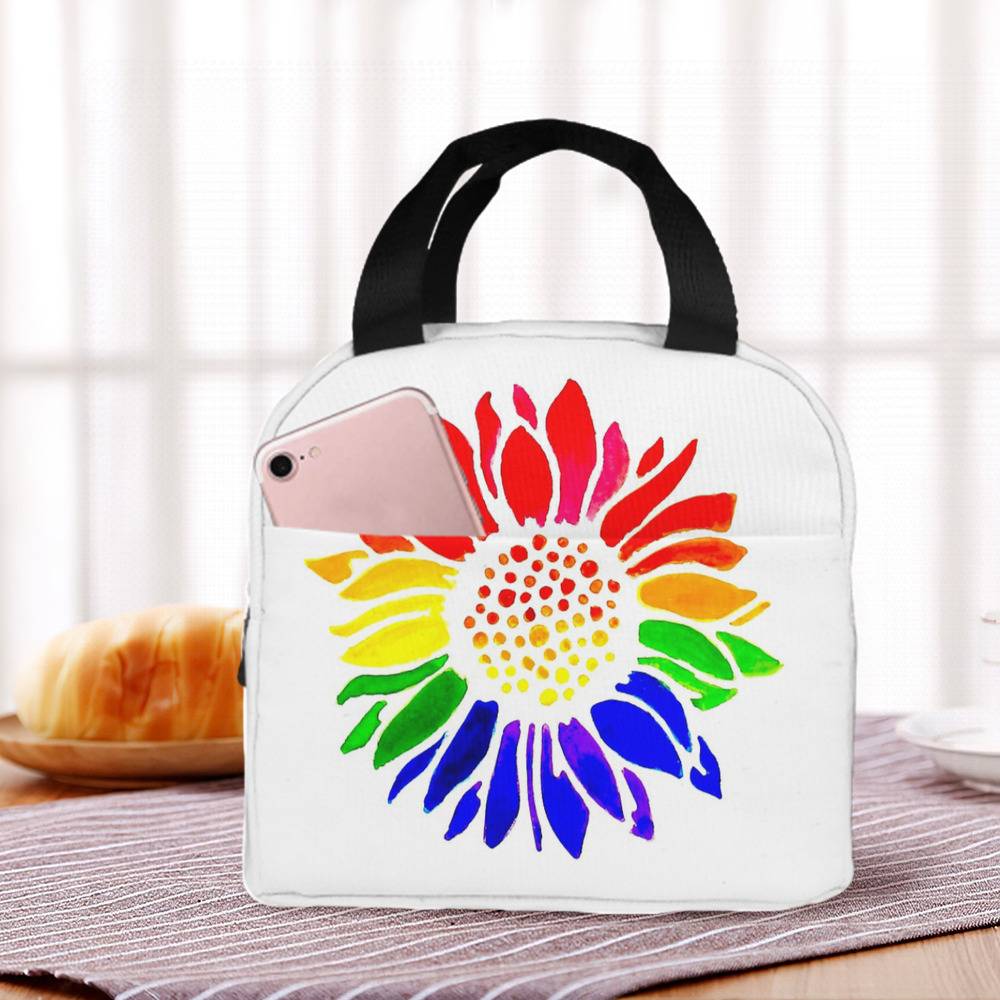 Sunflower Backpack With Lunch Box Juneteenth Sunflower Heat Insulated