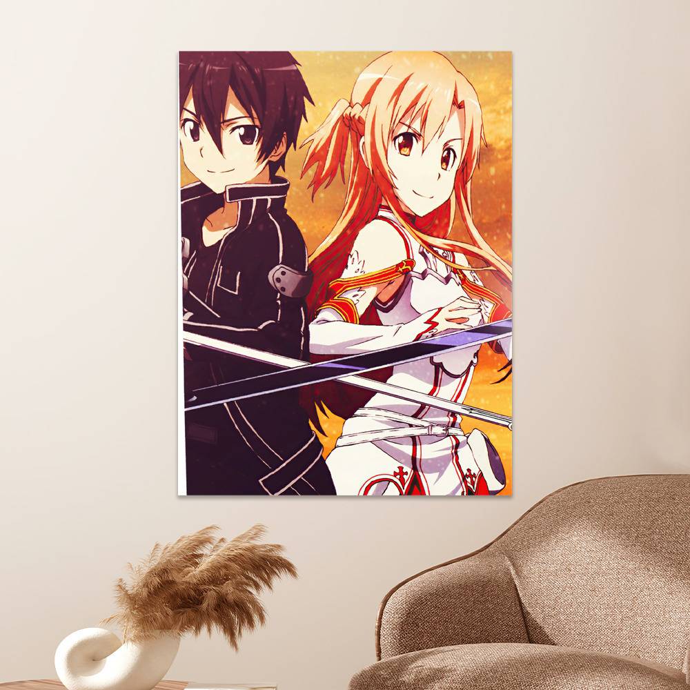 Sword Art Online Anime SAO Cartoon Characters Scroll Painting Home Decor  Anime Poster 