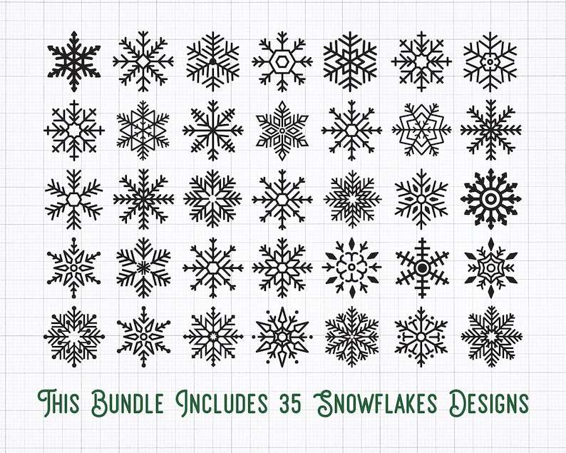 Snowflake Svg, 35 Snowflake Svg Bundle Winter Svg