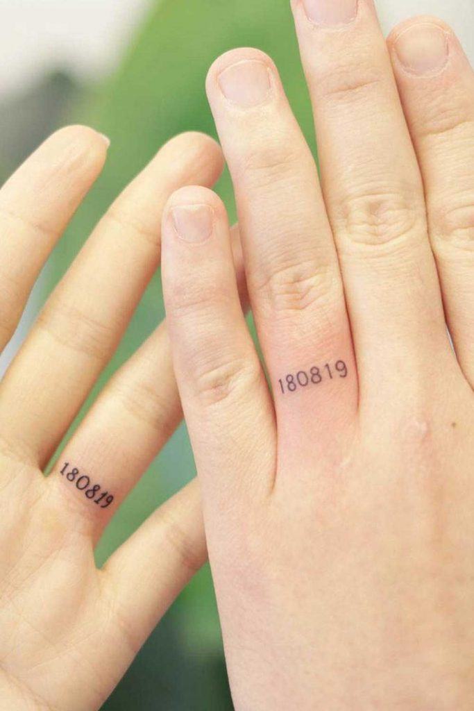 True Love Couple Finger Tattoos