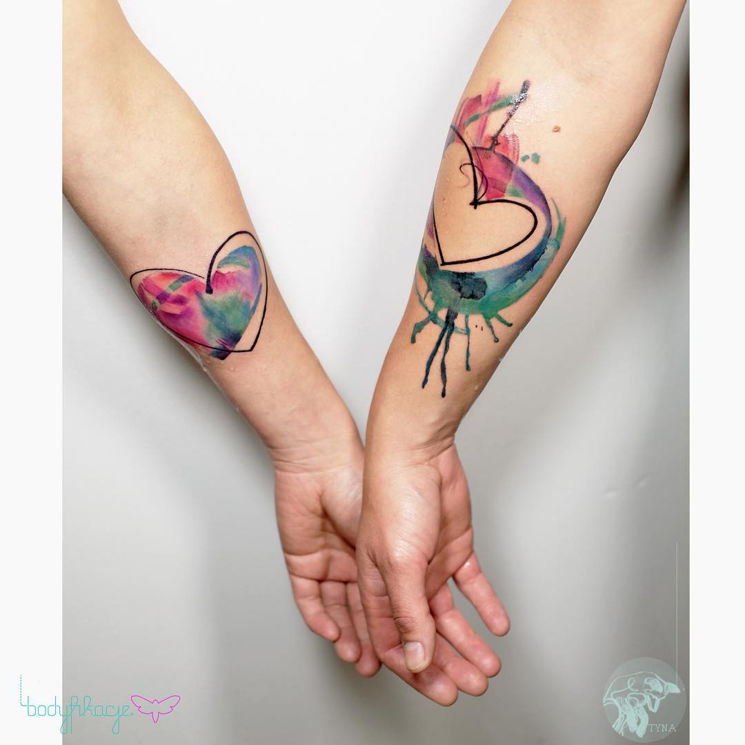 Couple Tattoo Heart