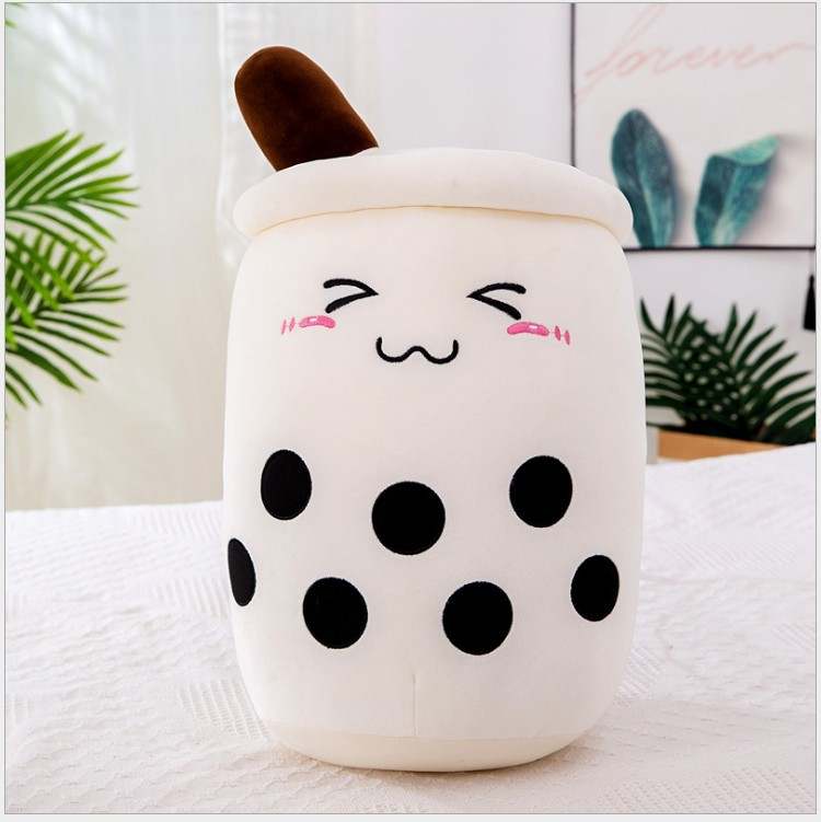 Bubble Tea Plush Pillow Plush Pillow, Cute Milk Tea Cup Plushie Bubble Tea  Soft Toy With Strawberries, Bubble Tea Cup Plush Toy Soft Stuffed Throw Pi