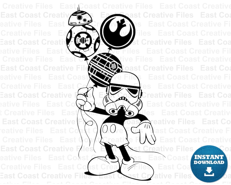 Star Wars Mickey SVG | starwarssvg.com