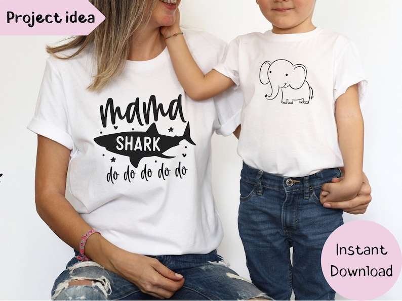 Download Mama Shark With Star Svg Designs For Your Craft Projects