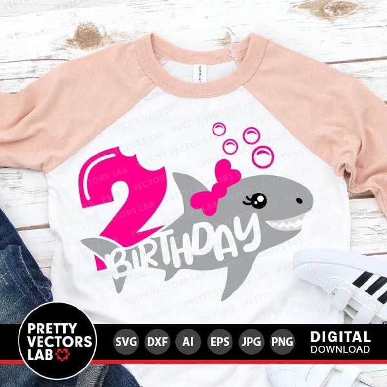 Shark 2nd Birthday Svg Creativity and Fun Digital Download  