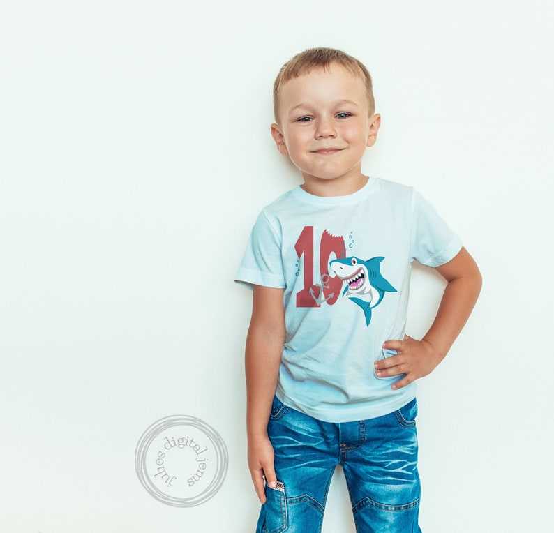10th Birthday Shark SVG Creativity and Fun Digital Download  