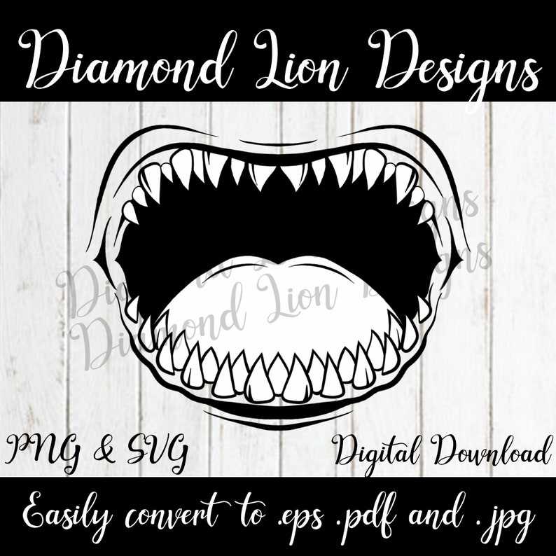 Download Scary Shark Teeth SVG PNG Designs For Your Craft Projects 