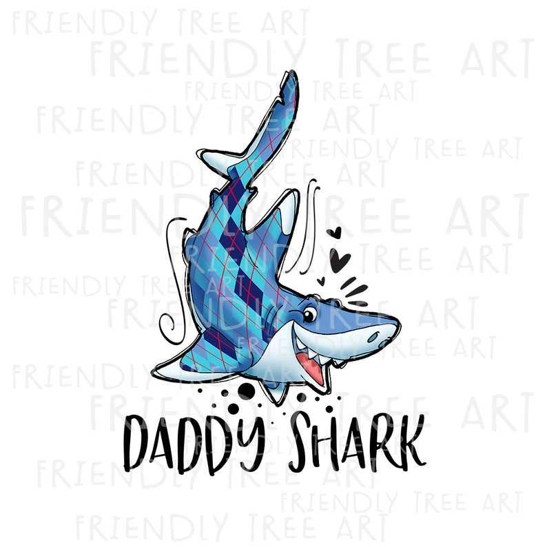 Daddy Shark Png Files For Sublimation, Daddy Shark Svg#1