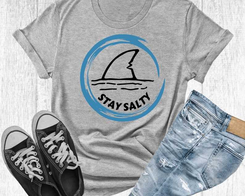 Shark Stay Salty Fin SVG PNG Jpg High Quality Perfect for your Design