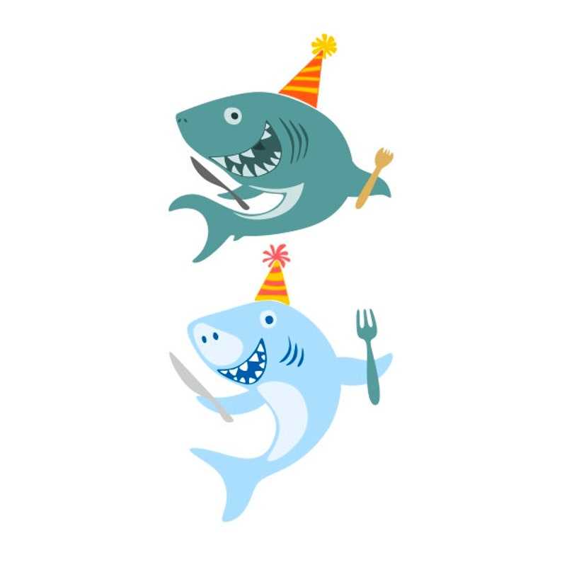 2 Birthday Shark Cuttable Design SVG PNG Creativity and Fun Digital Download  