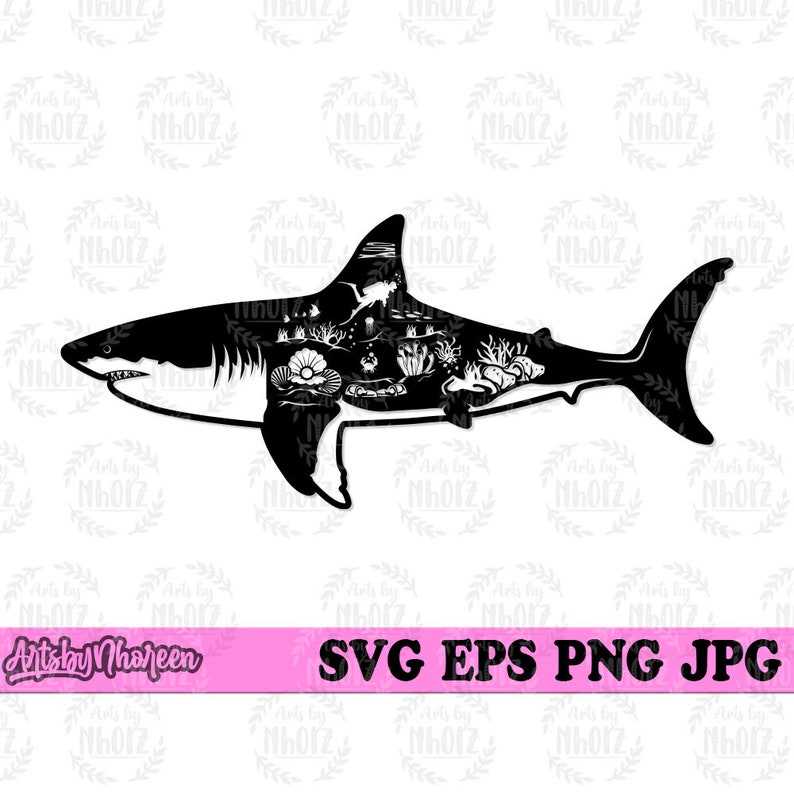 Download Shark Ocean Scene Svg Designs For Your Craft Projects 